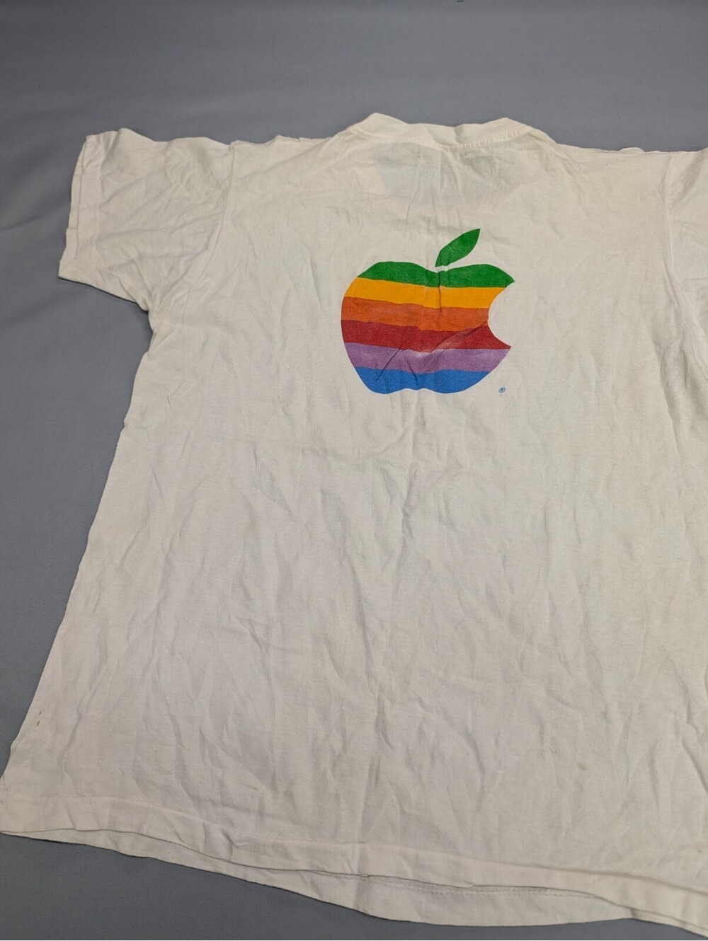 Vintage Apple Rainbow Logo T Shirt Screen Stars XL